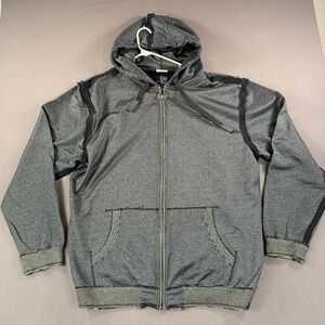 Miskeen Originals Hoodie Men 3XL‎ Gray Y2K Baggy Hip Hop Heavyweight Full Zipper